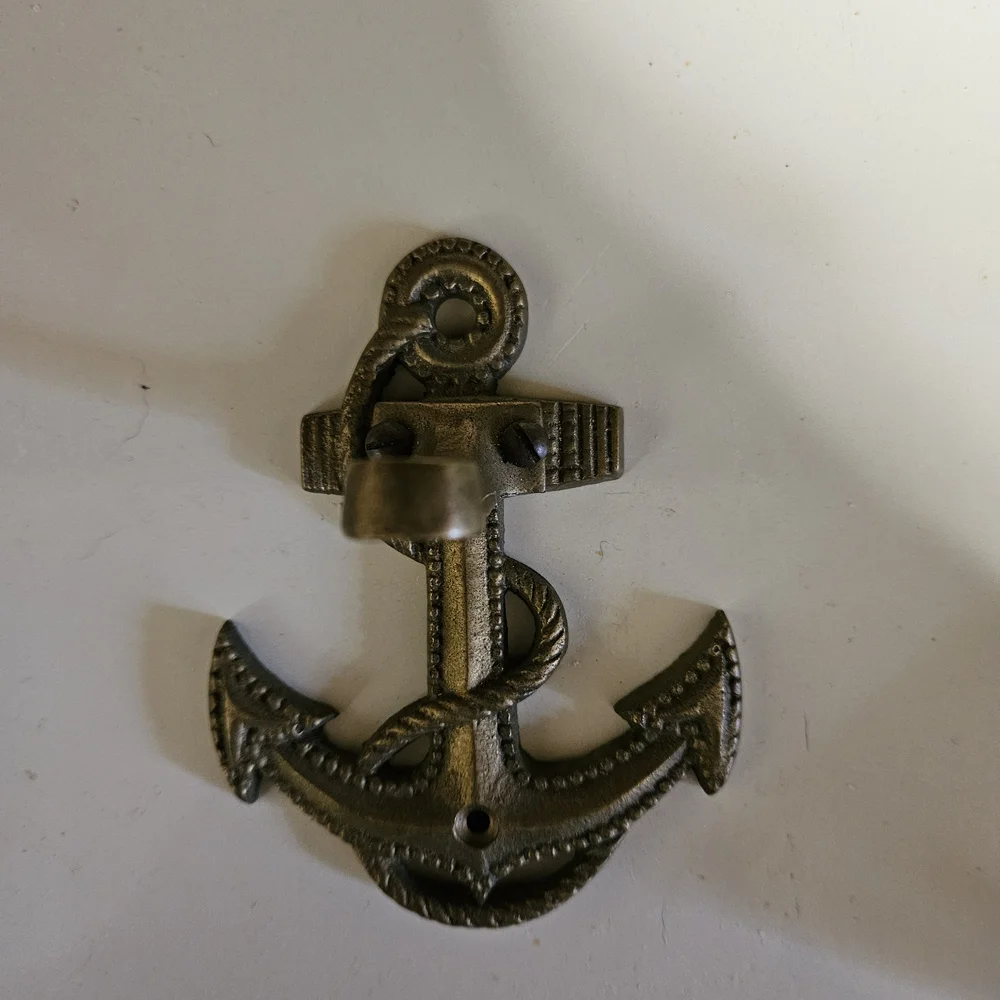 Decorative Anchor Wall Hook in Antique Bronze Finish